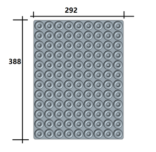 Molde de goma de silicona con anillo de melocotón de 3 ml - 108 cavidades